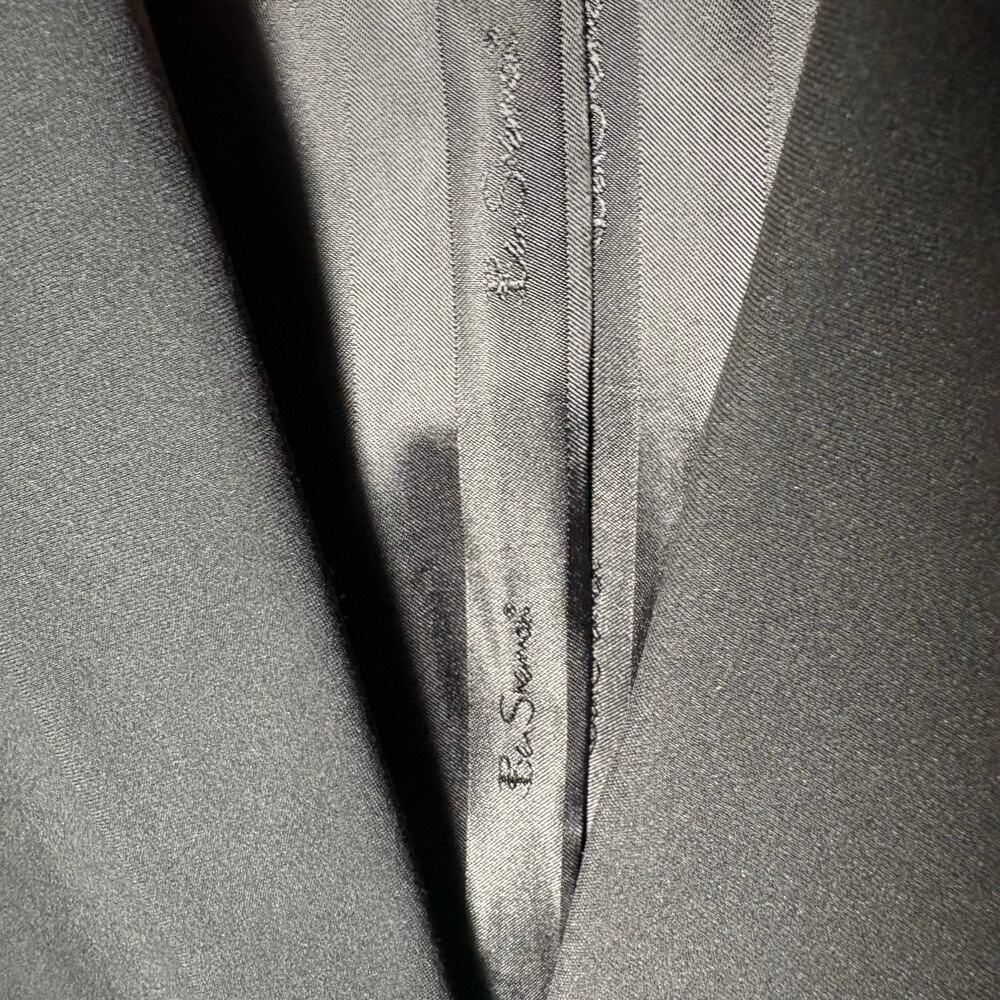 Ben Sherman Black Blazer Jacket R40 W33 Stretch Lined Mod Tailored - Picture 6 of 7